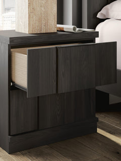 Shaehartin Dark Brown Two Drawer Nightstand - Ornate Home