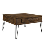 Shaffner Black/Brown Square Cocktail Table - Ornate Home