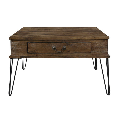 Shaffner Black/Brown Square Cocktail Table - Ornate Home