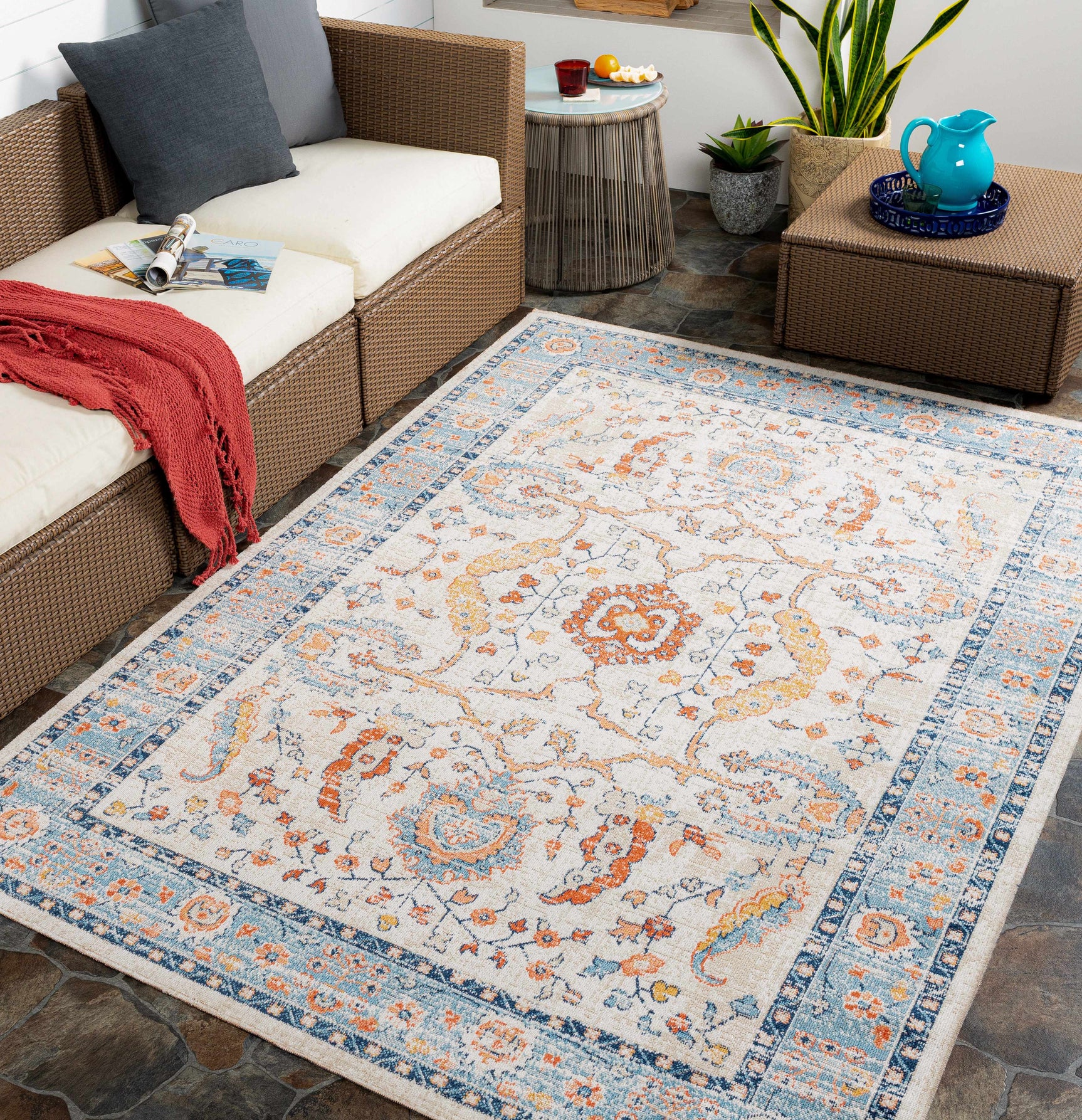 Shafter Traditional Outdoor Area Rug - Clearance - Ornate Home