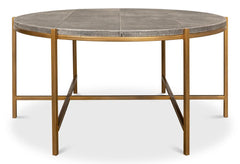 Shagreen Atelier Black Leather Coffee Table - Ornate Home
