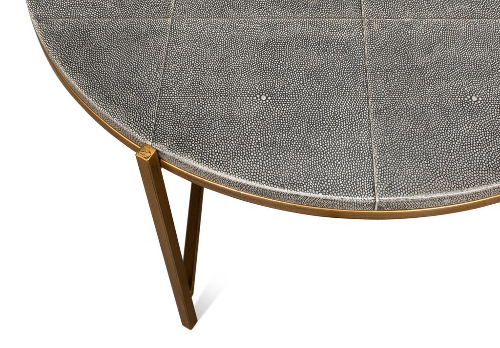 Shagreen Atelier Black Leather Coffee Table - Ornate Home