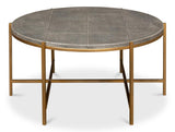 Shagreen Atelier Black Leather Coffee Table - Ornate Home