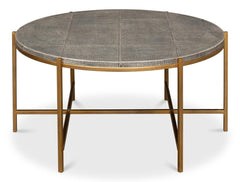Shagreen Atelier Black Leather Coffee Table - Ornate Home