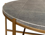 Shagreen Atelier Black Leather Coffee Table - Ornate Home