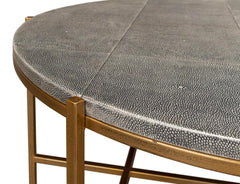 Shagreen Atelier Black Leather Coffee Table - Ornate Home
