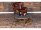 Shagreen Atelier Black Leather Coffee Table - Ornate Home