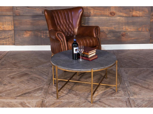 Shagreen Atelier Black Leather Coffee Table - Ornate Home
