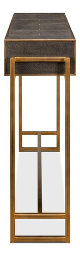 Shagreen Atelier Gold/Gray Console - Ornate Home
