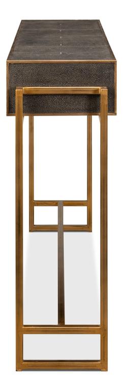 Shagreen Atelier Gold/Gray Console - Ornate Home