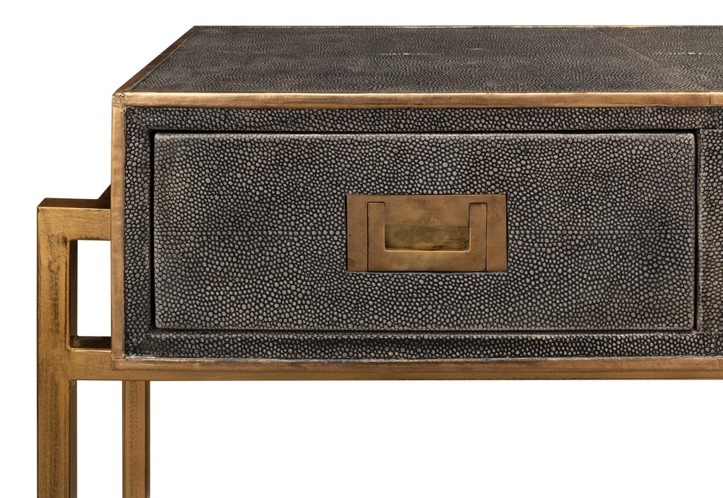 Shagreen Atelier Gold/Gray Console - Ornate Home