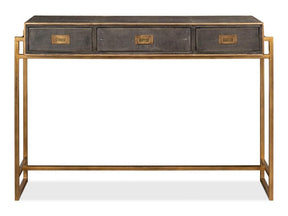 Shagreen Atelier Gold/Gray Console - Ornate Home