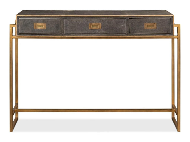 Shagreen Atelier Gold/Gray Console - Ornate Home