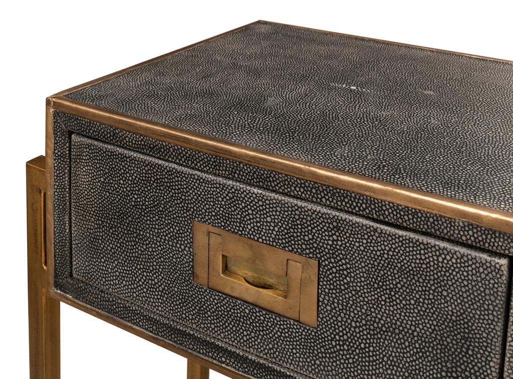 Shagreen Atelier Gold/Gray Console - Ornate Home