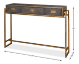 Shagreen Atelier Gold/Gray Console - Ornate Home