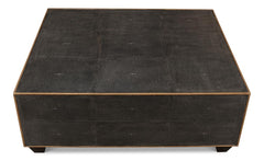 Shagreen Atelier Grey Leather Cocktail Table - Ornate Home