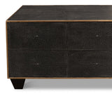 Shagreen Atelier Grey Leather Cocktail Table - Ornate Home