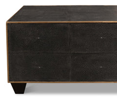 Shagreen Atelier Grey Leather Cocktail Table - Ornate Home