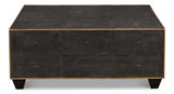 Shagreen Atelier Grey Leather Cocktail Table - Ornate Home