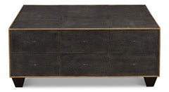 Shagreen Atelier Grey Leather Cocktail Table - Ornate Home