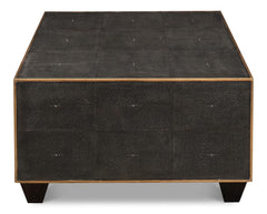 Shagreen Atelier Grey Leather Cocktail Table - Ornate Home