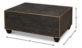 Shagreen Atelier Grey Leather Cocktail Table - Ornate Home