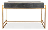 Shagreen Atelier Grey Leather Desk - Ornate Home
