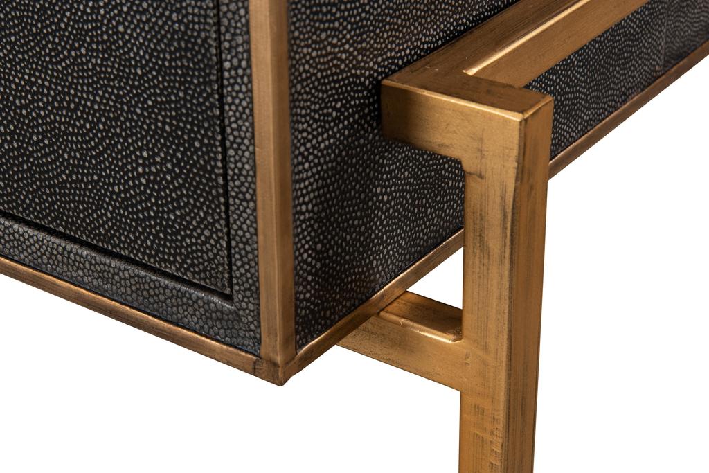 Shagreen Atelier Grey Leather Desk - Ornate Home