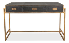 Shagreen Atelier Grey Leather Desk - Ornate Home