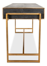 Shagreen Atelier Grey Leather Desk - Ornate Home