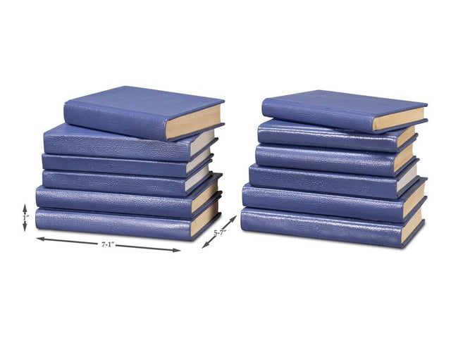 Shagreen Blue Books (Set of 12) - Ornate Home