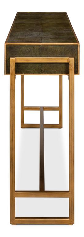 Shagreen Green Console Table - Ornate Home