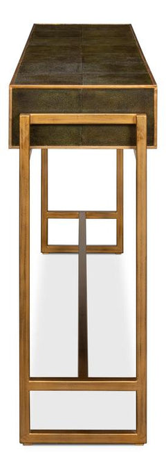 Shagreen Green Console Table - Ornate Home