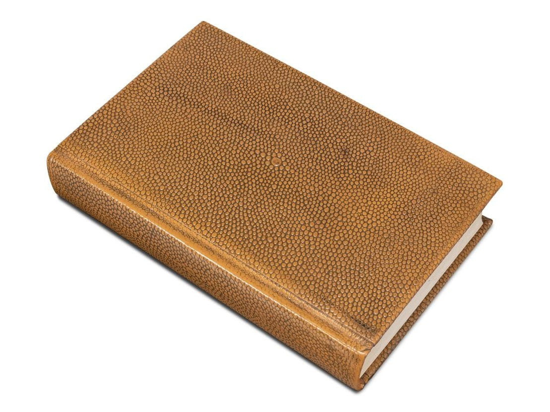 Shagreen Library Brown Books (Set of 12) - Ornate Home