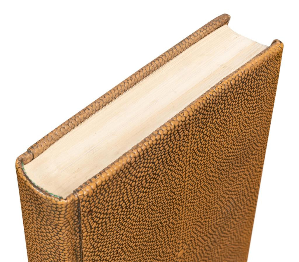 Shagreen Library Brown Books (Set of 12) - Ornate Home