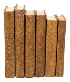 Shagreen Library Brown Books (Set of 12) - Ornate Home
