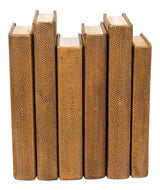 Shagreen Library Brown Books (Set of 12) - Ornate Home
