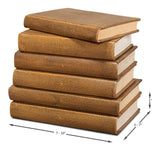 Shagreen Library Brown Books (Set of 12) - Ornate Home