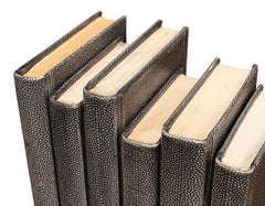 Shagreen Library Grey Books (Set of 12) - Ornate Home