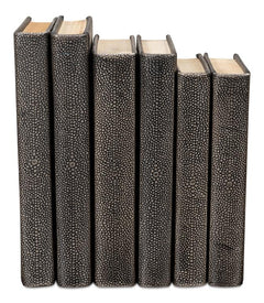 Shagreen Library Grey Books (Set of 12) - Ornate Home