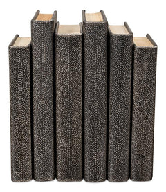 Shagreen Library Grey Books (Set of 12) - Ornate Home
