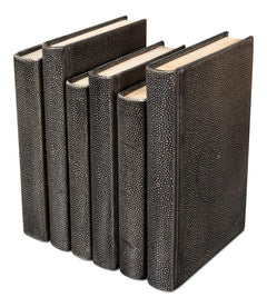 Shagreen Library Grey Books (Set of 12) - Ornate Home