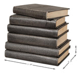 Shagreen Library Grey Books (Set of 12) - Ornate Home