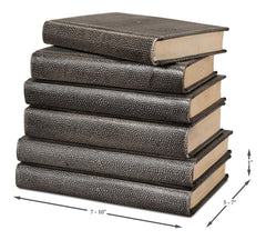 Shagreen Library Grey Books (Set of 12) - Ornate Home