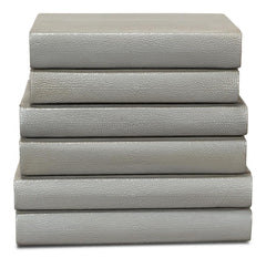 Shagreen Library Grey Books (Set of 12) - Ornate Home