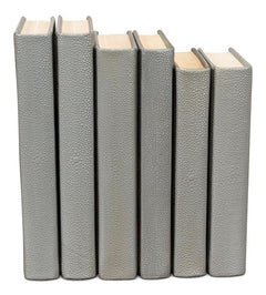 Shagreen Library Grey Books (Set of 12) - Ornate Home