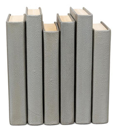 Shagreen Library Grey Books (Set of 12) - Ornate Home