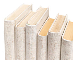 Shagreen Library White Books (Set of 12) - Ornate Home