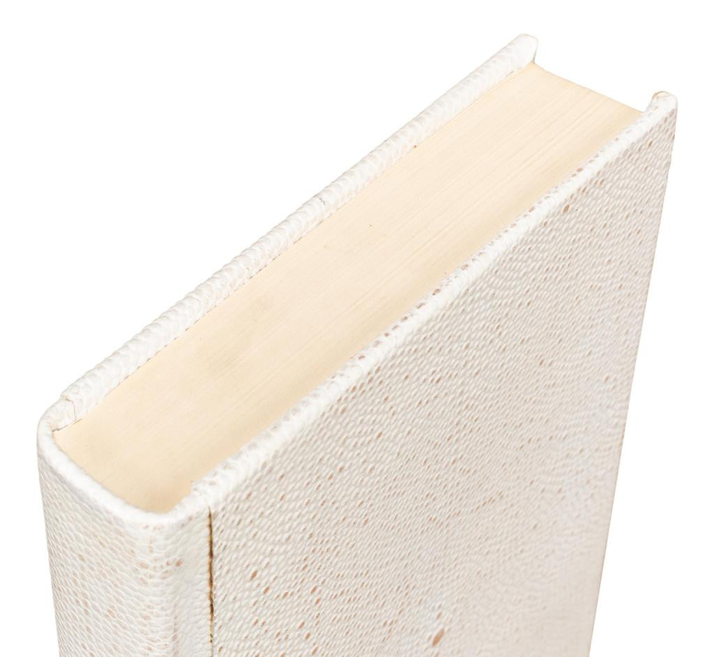 Shagreen Library White Books (Set of 12) - Ornate Home