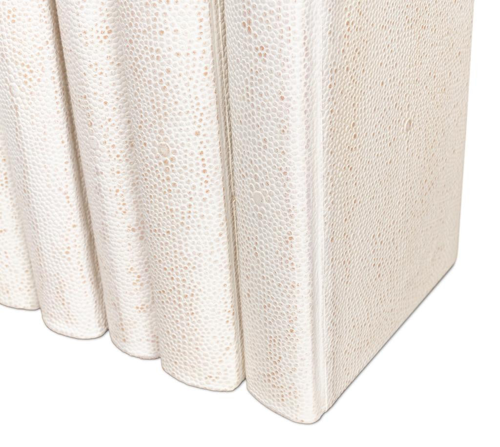 Shagreen Library White Books (Set of 12) - Ornate Home